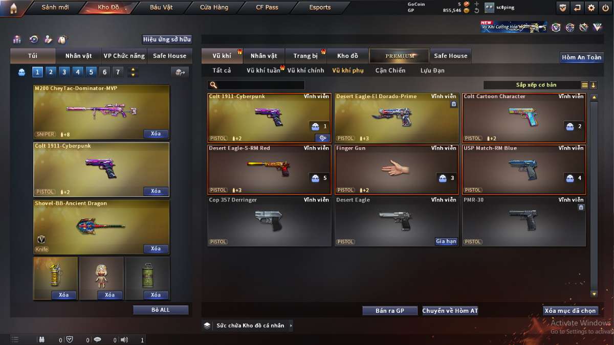 shop acc cf uy tin gia re